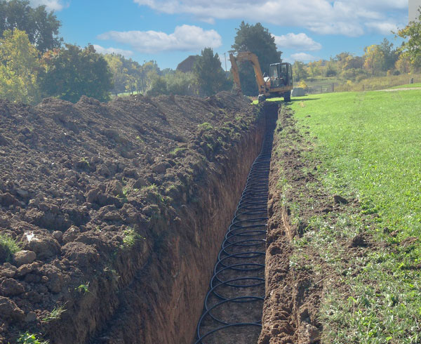 Performing a geothermal loop installation