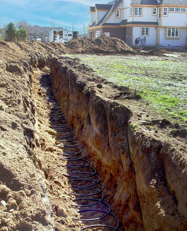Installation of a geothermal loop